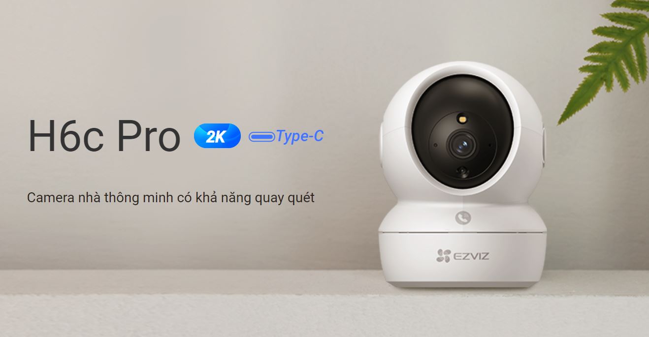 Camera Ezviz H6C Pro 2K 3MP wifi, nút call gọi điện cảm ứng, 360 độ