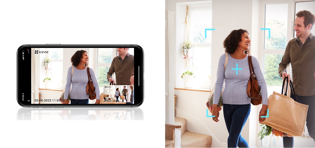 Camera Ezviz H6C Pro 2K 3MP wifi, nút call gọi điện cảm ứng, 360 độ