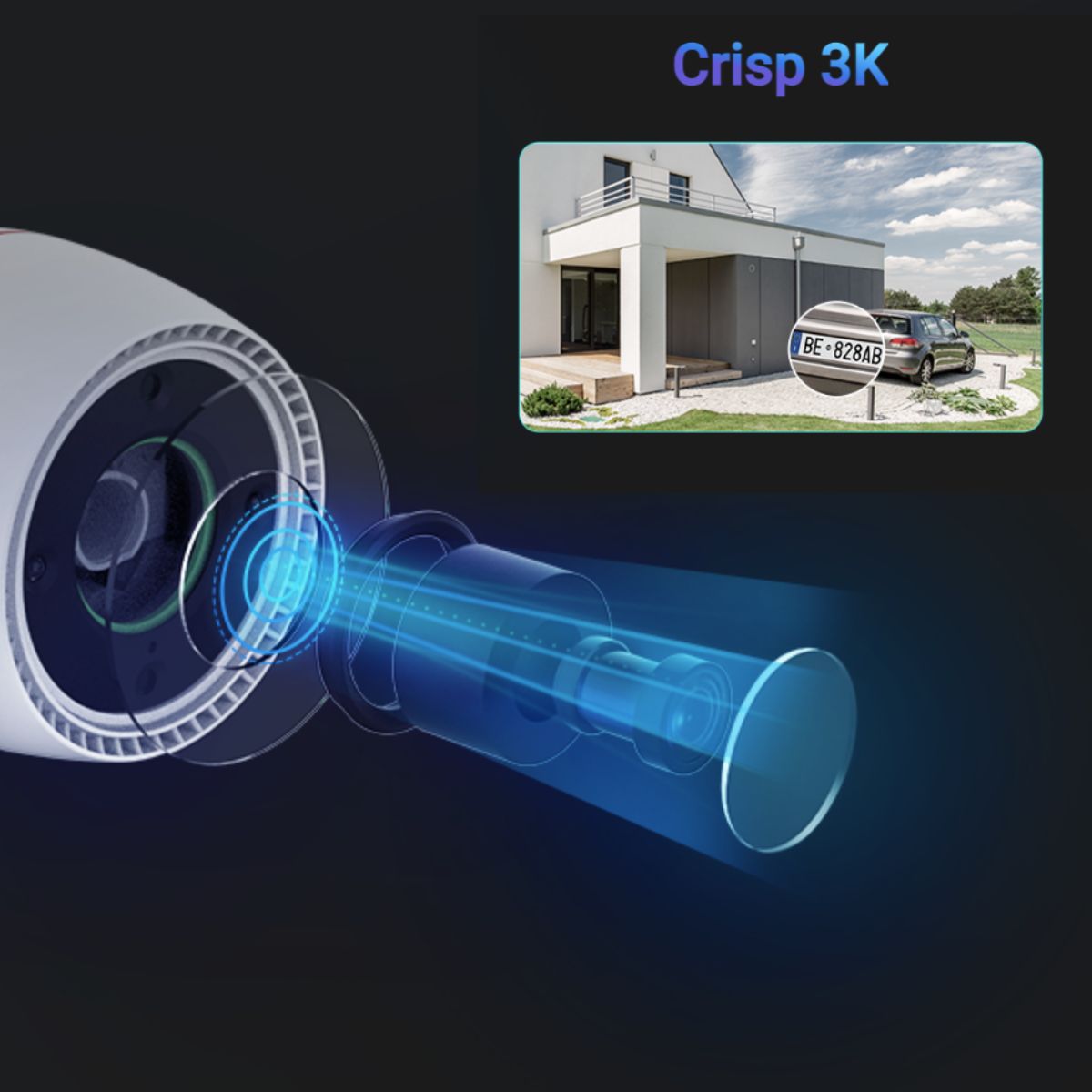 Camera ngoài trời Ezviz H3C 3K 5MP, ghi hình màu ban đêm 30m, chủ động phòng vệ, nhận biết cử chỉ