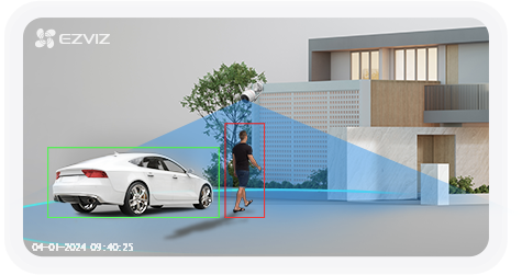 Camera ngoài trời Ezviz H3C 3K 5MP, ghi hình màu ban đêm 30m, chủ động phòng vệ, nhận biết cử chỉ