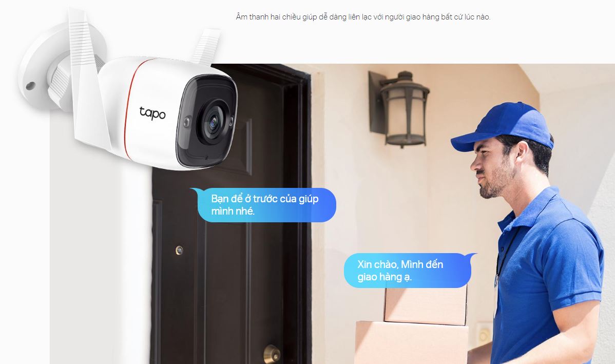 Camera wifi ngoài trời TP-Link Tapo C310 3MP phát hiện chuyển động, hồng ngoại 30m