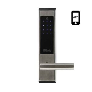 Khóa cửa điện tử smart lock PHGLock KR7203 thẻ MI, mật mã và chìa khóa cơ (Tùy chọn APP, màu bạc)